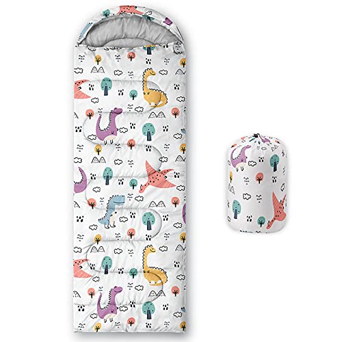 Bsntho Dinosaur Printed Camping Sleeping Bags,Lightweight,Waterproof Sleeping Bags For Adults & Kids,3 Season Warm & Cool Weather,Traveling,And Outdoors,Camping Gear Equipment31X90Inch #TOP22