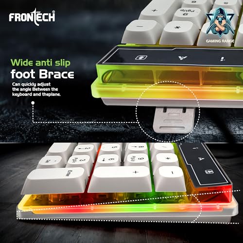 Frontech Wired Nova Knight Gaming Keyboard & Mouse Set | LED Rainbow Backlit | 104 Keys | USB Plug & Play | Up to 1600 DPI Mouse | Durable Build |... - Image 5