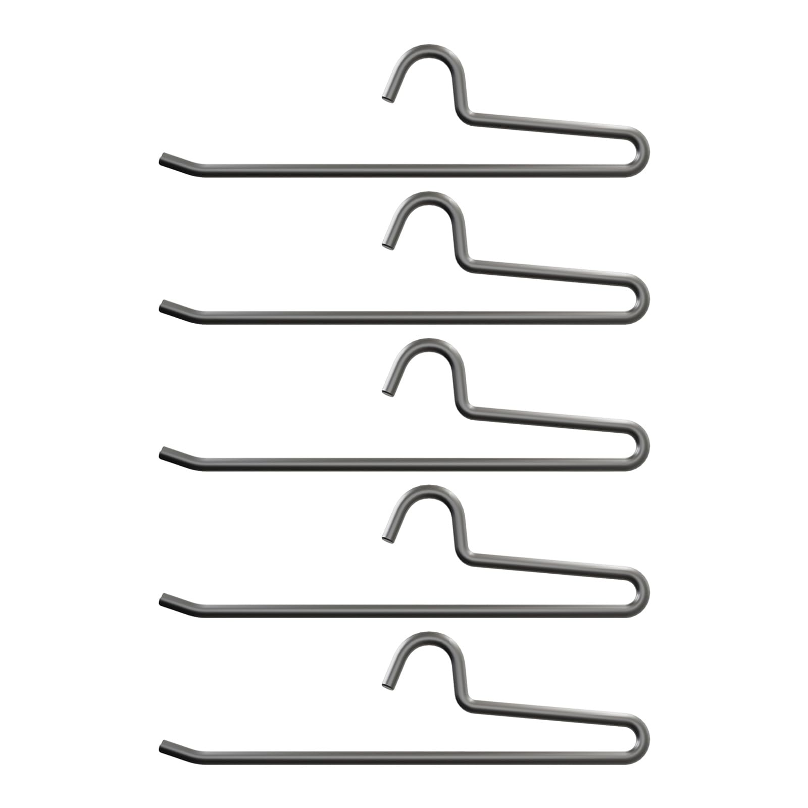 Zeiwohndc High Grade Gray Storage Pants Hanger Angled Aluminum Alloy For Closet Rod Use, Non Slip Trouser Organizer, 5 Piece Set Closet Trouser Rack Wardrobe Pant Holder Garment Organizer Laundry Room Hanger Clothes Rod Pants