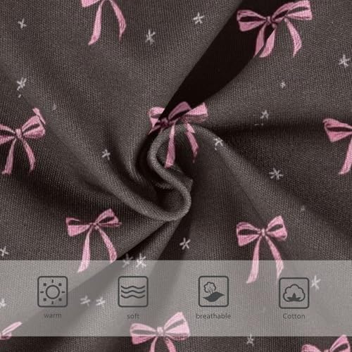 Wusikd Pink Ribbon Bow Star (2) Girls' Underwear Cotton Girls Briefs Soft Toddler Underwear 2T3