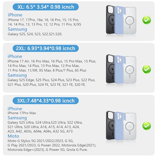Belt Phone Holder for iPhone 17 17 Pro 16 Pro 16e 15 15Pro 14 13 12 11 Xs 10 X XR,Premium Nylon Phones Pouch with Belt Clip Cell Phone Holder - image 2