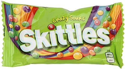 SKITTLES Crazy Sours 55 g Bag (Pack of 36)