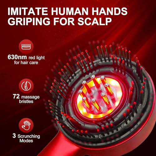 Image of Zelmors Red Light Therapy Hair Reviver Device | 3-1 Effora's Scalp Massager Electrical | Oil Massager Comb | Automatic Hair Oiler | Head Oil Massager Scalp | Electric Handheld Massagers