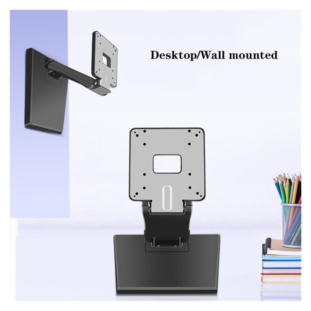 Regulowany stojak na monitor LCD pasuje do ekranu 13–24 cali, mieści 6,5 kg, składany pojedynczy stojak na monitor z otworem VESA 75 x 75 mm, 100 x 100 mm, akcesoria biurkowe do montażu na