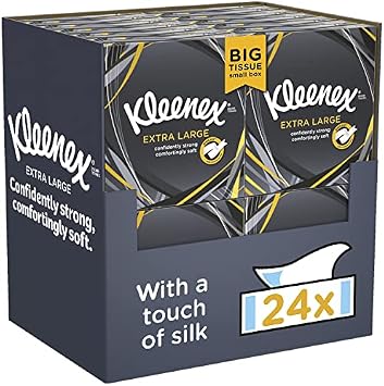 Kleenex Extra Large Facial Tissues - 24 Compact Tissue Boxes