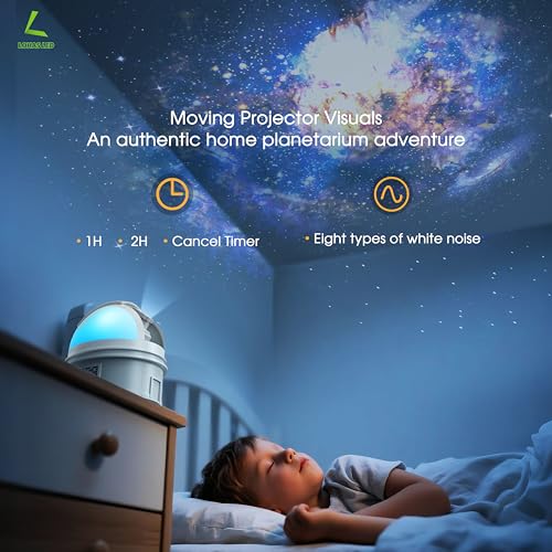 Image of L LOHAS LED Galaxy Projector Night Light 12 in 1 Star Projector Night Light | Storage Case, Solar System Constellation Moon, LED Space Galaxy Lamp with Timer, for Kids Adults Bedroom Theater