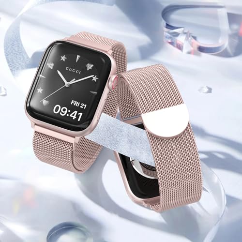 OULUOQI Stainless Steel Milanese Loop Apple Watch Band 38–49mm — view 6