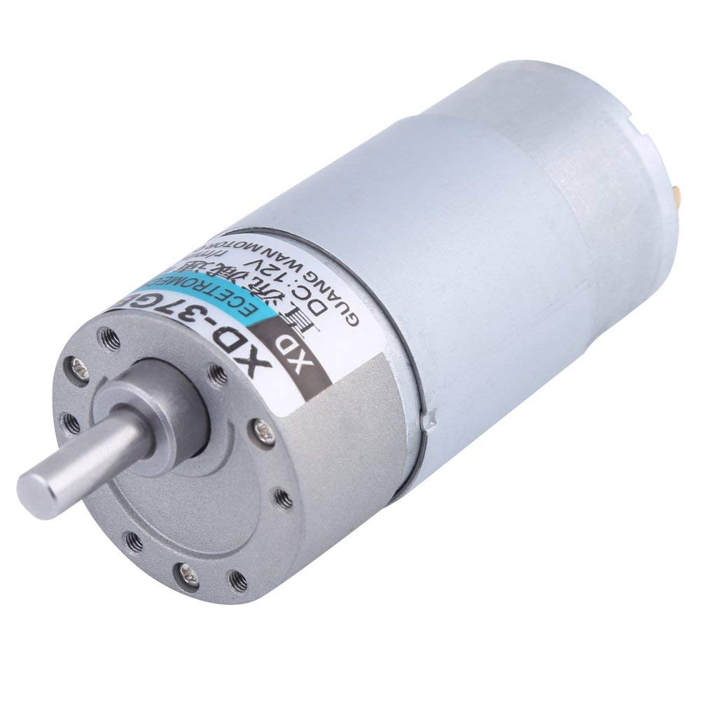 Motoréducteur Électrique 12V 15W 500RPM Mini à Couple Élevé Réduction de Vitesse Moteur à Engrenages en Métal