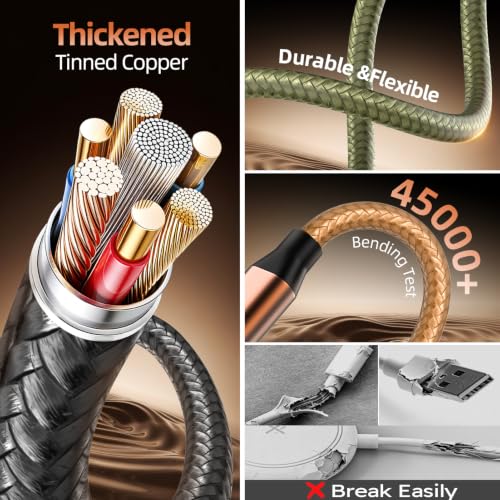 Image of Cruise Essentials 2026, Dual Type-C 4 in 2 Multi Charging Cable for iPhone Watch Charger /iPhone 17 /IP, iWatch Charger, Travel /Camping EssentialsCompatible with iWatch 11-2 /Ultra /iPhone 17-8,Car 5FT