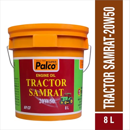 Image of PALCO Tractor Samrat 20W50 CF Multigrade Diesel Engine Oil for Tractors 8 Litre, Heavy Duty Engine Oil Compatible with Escorts, Ford & Eicher Increased Drain Interval