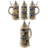  2501-24883- Jarra de cerveza decorativa 550 ml. LUXEMBOURG. Jarra de cerveza alemana de cerámica