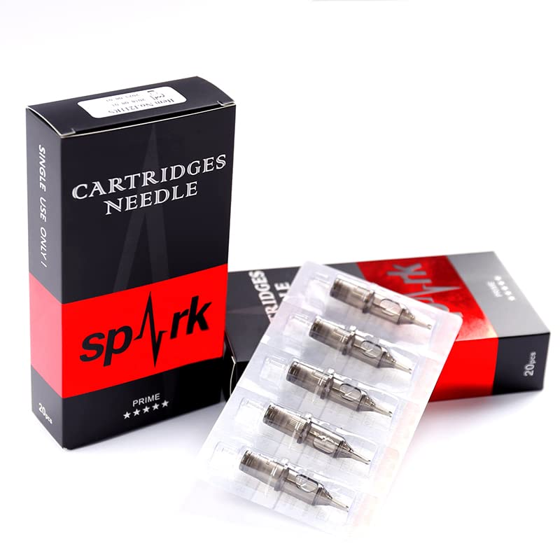 Tatmax Spark Professional Tattoo Cartridge Needles Disposable 20Pcs #12 Standard Size 3 Round liner