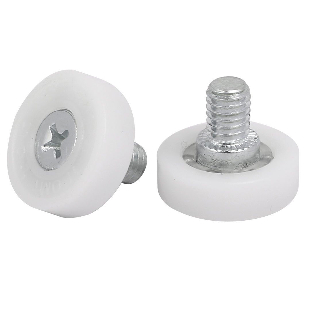 Aexit DR19C2L8 M6x8mm Material handling Thread 19mm Dia F Type Idler Bearing Pulley 2pcs Model:33as79qo644