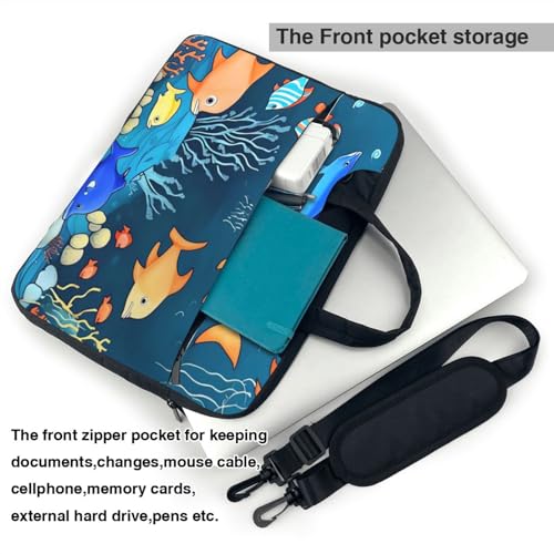 Bolso bandolera para laptop con diseño de mundo submarino miniatura 6