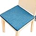 Yadlan Cojines Sillas Cocina Desenfundables, 45x45cm Cojines para Sillas de Terraza con Cintas, Espesar Lavable Cojines de Asiento de Jardín Interior(Size:4pcs,Color:Azul)