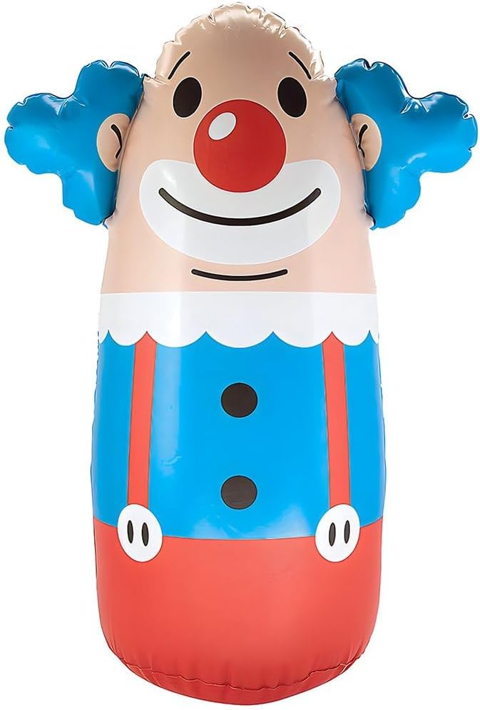 Inflatable Clown Punching Bag - 3 Feet Tall - Stand up Toy for Kids - Circus Party Games