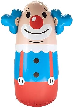 Inflatable Clown Punching Bag - 3 Feet Tall - Stand up Toy for Kids - Circus Party Games