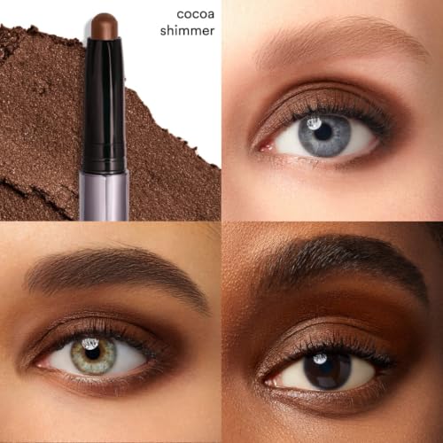 Image of Julep Eyeshadow 101 Cream-to-Powder Waterproof Eyeshadow Stick - Cocoa Shimmer - Long-Lasting, Buildable, Crease-Proof, Cruelty Free, Shimmer Finish with Built-In Smudger