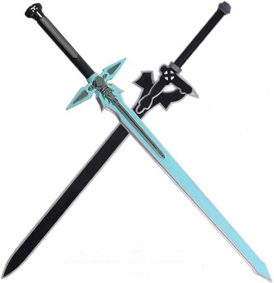 damdos Halloween Prop PU Foam 31.5inch Dark Repulser Kirito Kirigaya Sword Kirigaya Kazuto Cosplay Yuuki Asuna Black Sword(2pcs/sets)