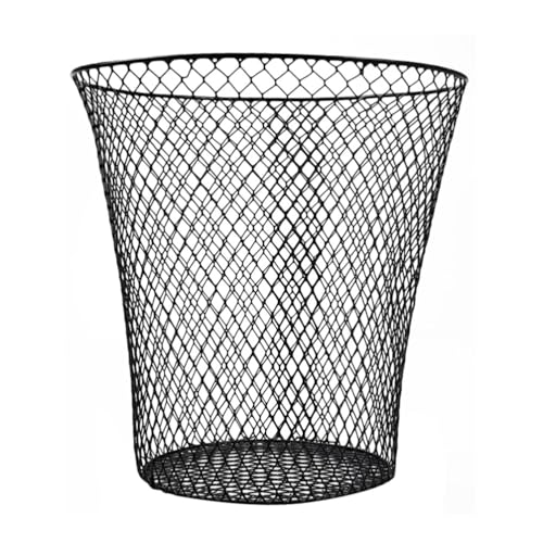 Image of ABOOFAN Wire Mesh Trash Can Small Round Waste Basket Office School Garbage Can Home Essential