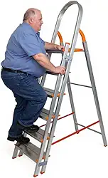 ESCADA DE ALUMÍNIO ÁGATA COM 5 DEGRAUS DUPLOS