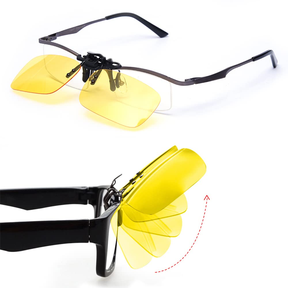 TERAISE Spolaryzowane klipsowe okulary przeciwsłoneczne na okulary korekcyjne Anti-Glare UV400 dla mężczyzn, kobiet, jazdy, podróży, sportów na świeżym powietrzu