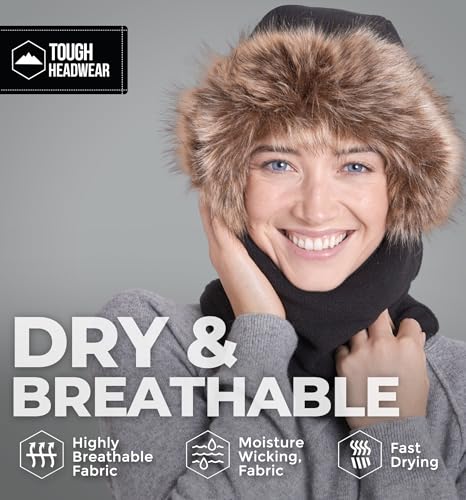 Image of Tough Headwear Fleece Balaclava Ski Mask - Windproof Cold Weather Gear - Thermal Winter Skiing Accessories - Motorcycle Gear