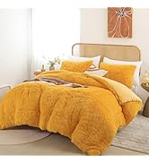 Smoofy Faux Fur Plush Queen Comforter Set, Fluffy Fuzzy Plush Comforter Queen Size, Cute Soft Sha...