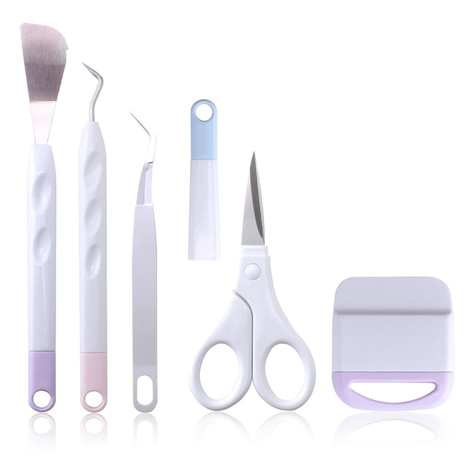 BORDSTRACT 5Pcs Craft Vinyls Weeding Set, Portable Convenient Using Craft Weeding Tool for Scrapbooking, Silhouettes, Carving, Paper Cutting