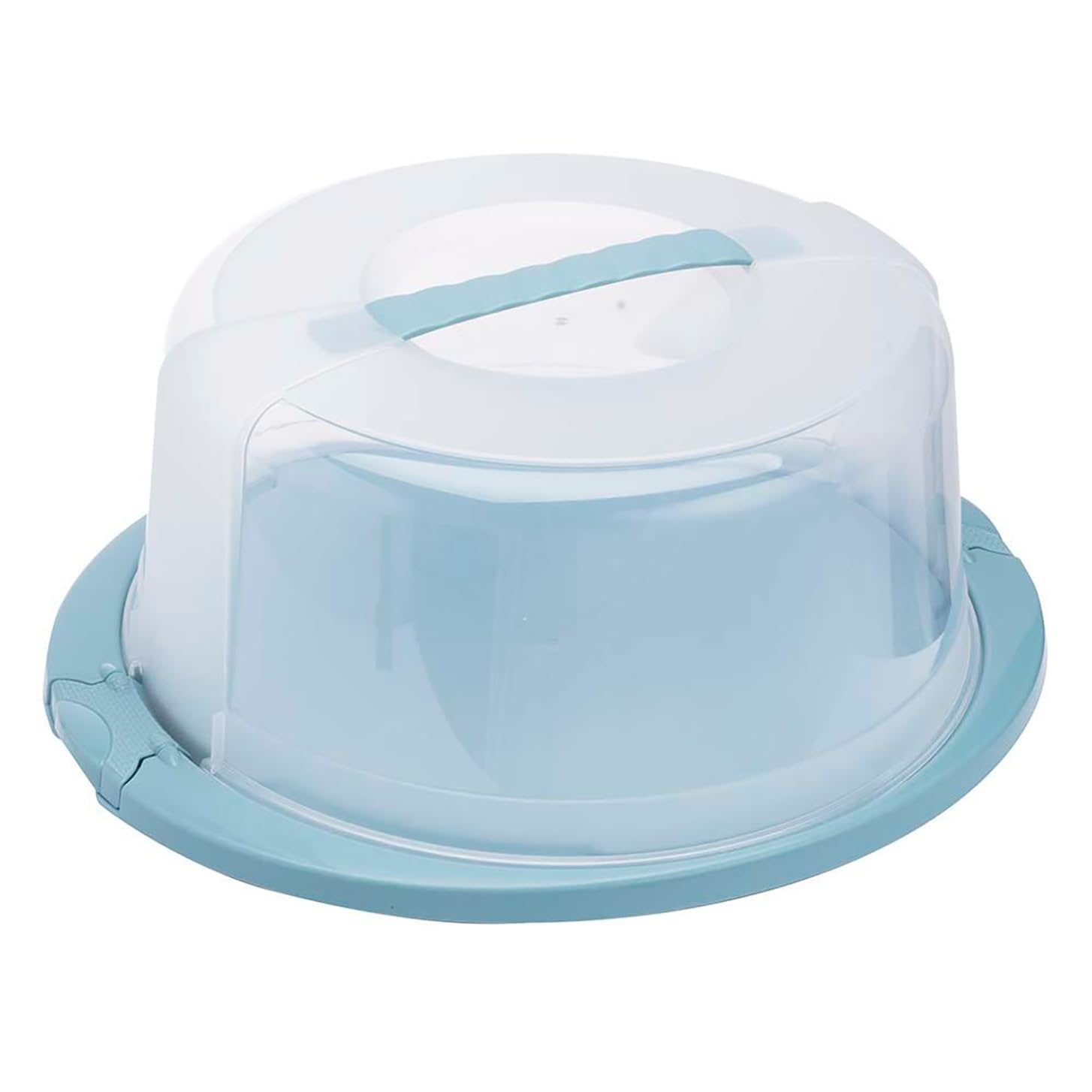 Keeeper Blue Round Cake Container 38cm - Plastic - Clear Lid