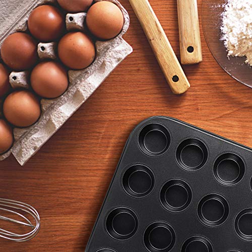 3 Pieces 24 Cups Mini Muffin Pans Carbon Steel Cupcake Tin Trays Kitchen Cupcake Pans Nonstick Baking Pans For Baking Brownie, Cake, Dessert #TOP5