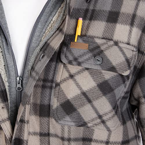 Image of Smith's Workwear Men's Big Men's Sherpa-lined Microfleece Shirt Jacket