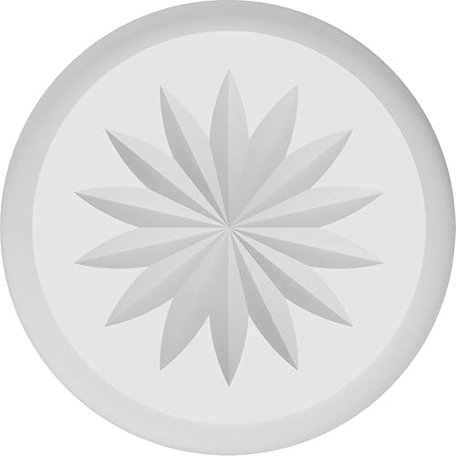 Miniatura 10 de Ekena Millwork ROSP070X070X050GRY11 Roseta estándar con borde redondeado, 7 pulgadas de ancho x 7 pulgadas de alto x 12 pulgadas de alto, PVC