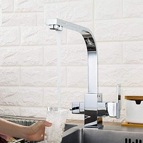 Robinet de cuisine noir mat en laiton massif avec mitigeur pivotant à 360