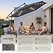 tectake® Ampelschirm Ø 300 cm, wetterfest, 360° drehbar, solar LED, Handkurbel, verstellbare Neigung, Schutzhülle,Freiarmschirm, Sonnenschutzschirm, Terrassenschirm, Outdoor Sonnenschirm - grau