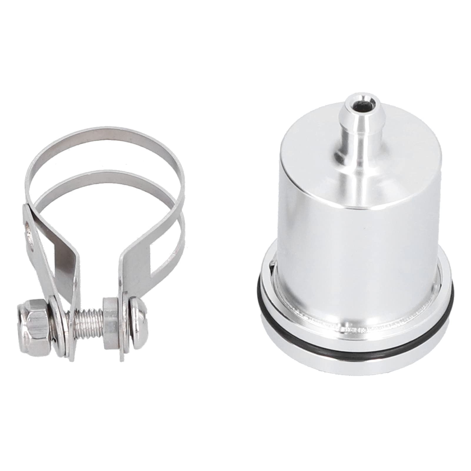 Ausla Réservoir de Liquide de Frein de Moto, Aluminium CNC, Conception étanche, Facile à Installer avec Ajustement Universel pour GSXR600/750 GSXR1000 (B (argent))