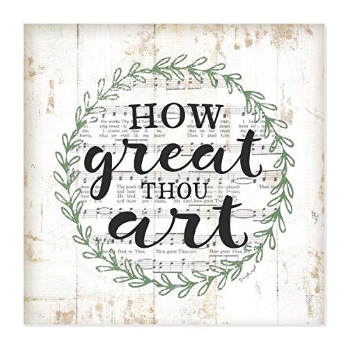 MRC Wood Products How Great Thou Art Sheet Music Rustic Wall Sign 12x12