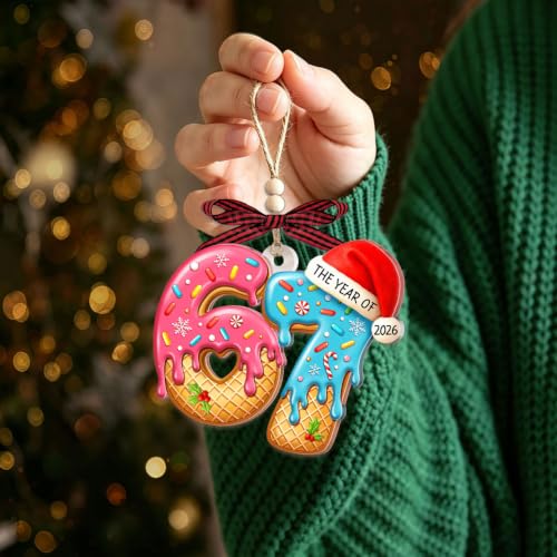 Image of 67 Ornament,6 7 Christmas Ornaments 2026, Funny Christmas Ornament