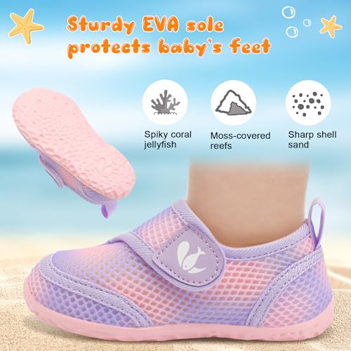 Image of FEETCITY Toddler Water Shoes Boys Girls Swim Shoes Quick Dry Kids Aqua Socks Barefoot for Beach Swimming Pool