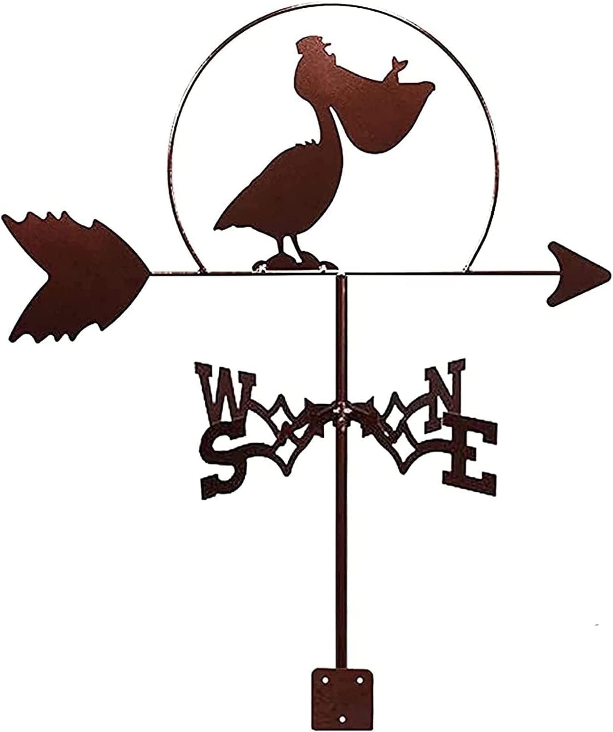 Klonwg Bird Weathervane Stainless Steel Outdoor Ornament Weather Vane For Garden Garage Dome Barn Decoration