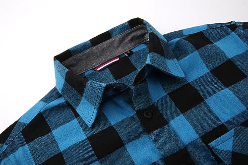 Alex Vando Mens Button Down Shirts Regular Fit Long Sleeve Casual Plaid Flannel Shirt