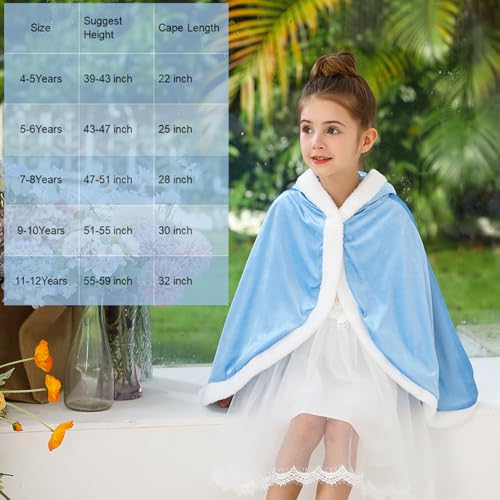 Capa con capucha de princesa para niñas disfraz miniatura 5