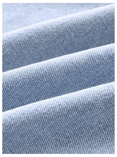 Verdusa Women's Plus Size Faux Pearl Rhinestone Jeans Wide Leg Denim Pants with Pockets4