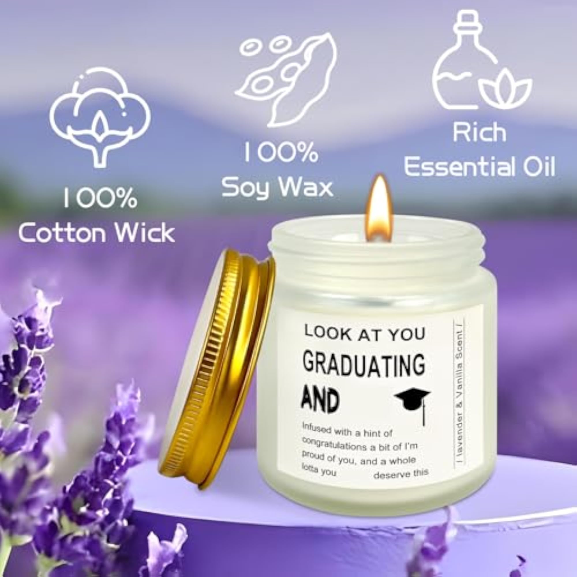 Funny Grad Candle Graduation Gift for Her 2025