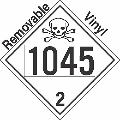 GC Labels-P332c1045, Toxic Gas Class 2.3 UN1045 Removable Vinyl DOT ...