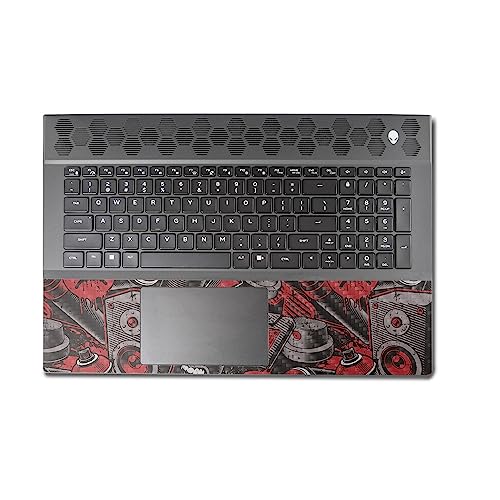 Image of MightySkins Carbon Fiber Skin Compatible with Alienware M18 R1 (2023) Full Wrap Kit - Red Hip Hop | Protective, Durable Textured Carbon Fiber Finish | Easy to Apply & Change Styles | Made in The USA