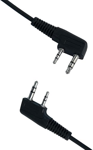 Miniatura 7 de Caroo Walkie Talkies - Auricular de radio para Kenwood de 2 pines para Baofeng UV-5R BF-888S BF-F8HP BF-F9 UV-82 UV-82HP Auricular para Kenwood