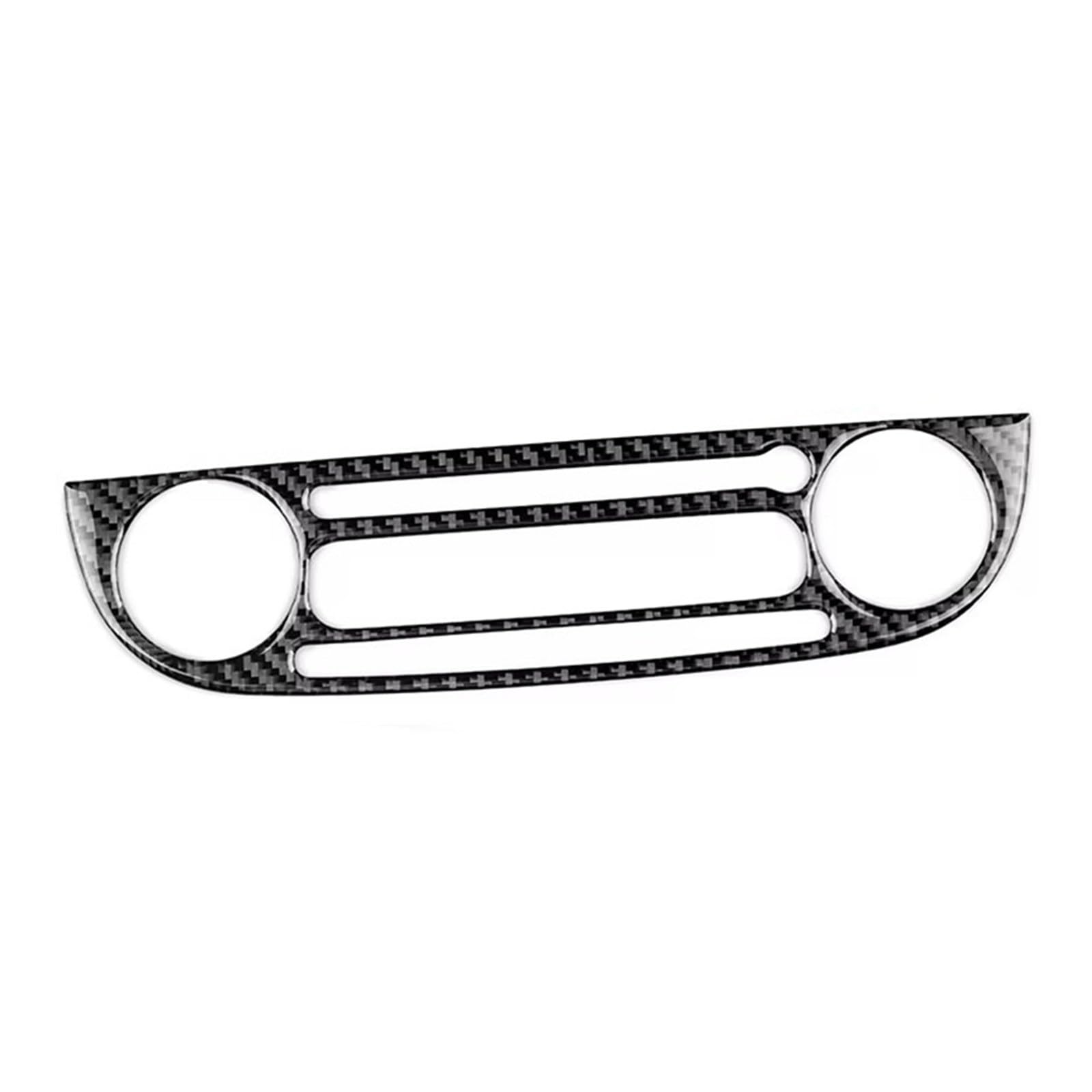 Compatible with Abarth 595 2012 2013 2014 Car Center Console Air Outlet Cover Trim Sticker Interior Protection Accessories Car Decoration(Black,Type 1)