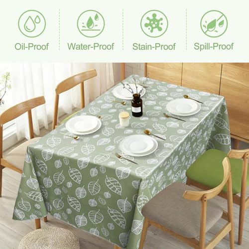 Nappe propre rectangulaire en coton enduit antitache pour table