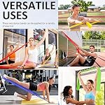 Resistance Bands, 5 Pcs Exercise Bands for Women Men, Elastic Workout Bands for Pilates, Physical Therapy, Strength Training, Yoga, Home, Gym